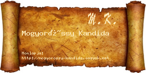 Mogyoróssy Kandida névjegykártya